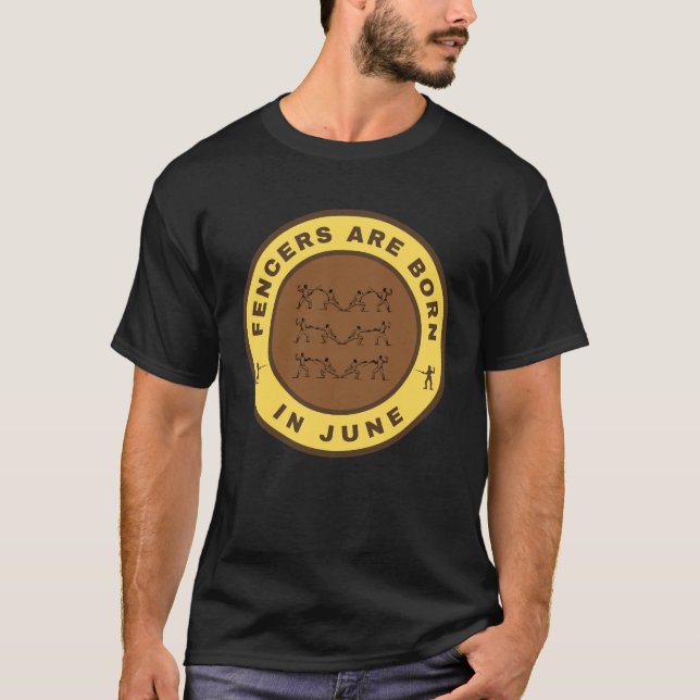 Camiseta Os esgrimistas são nasceres em junho de design alt (Frente)
