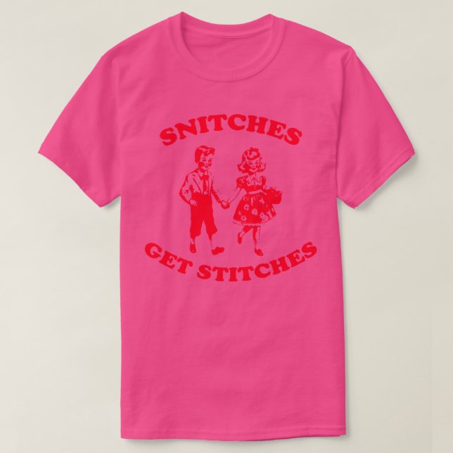 Camiseta Os Espingardos Obtêm Stitches Engraçados Y2K (Frente do Design)