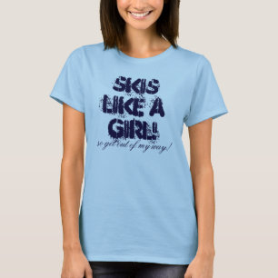 Camiseta Os esquis gostam de uma menina! T