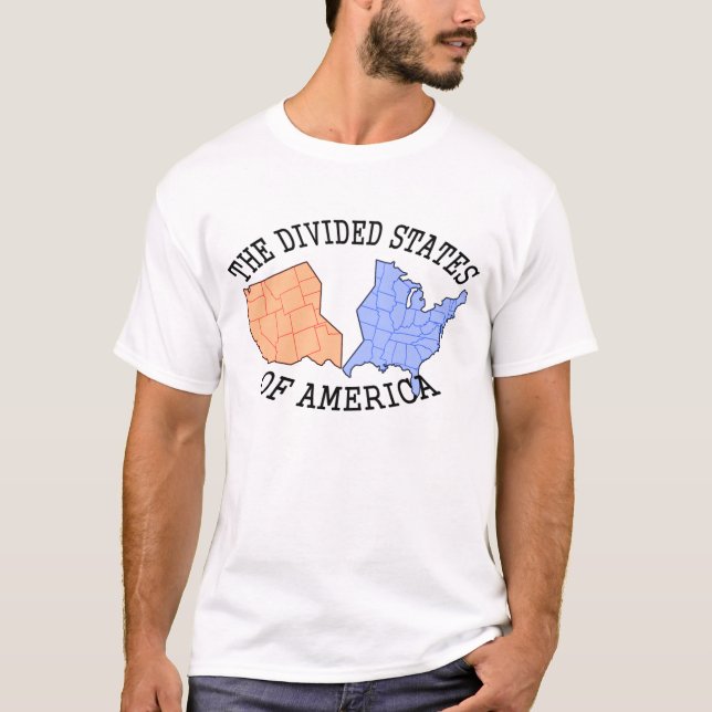 Camiseta Os estados divididos de cópia de América (Frente)