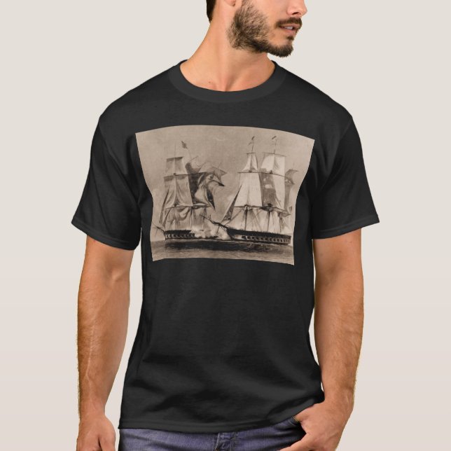 Camiseta Os Estados Unidos 1798, navio histórico dos E.U. (Frente)