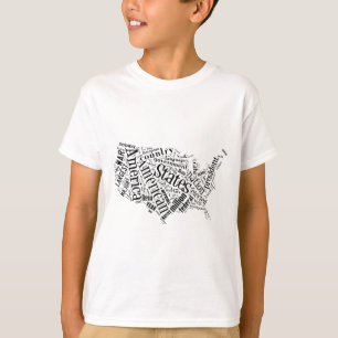 Camiseta Os Estados Unidos da América em Tagxedo