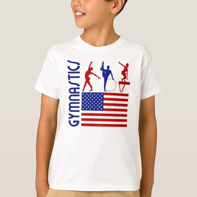 Camiseta Os Estados Unidos da ginástica (Frente)
