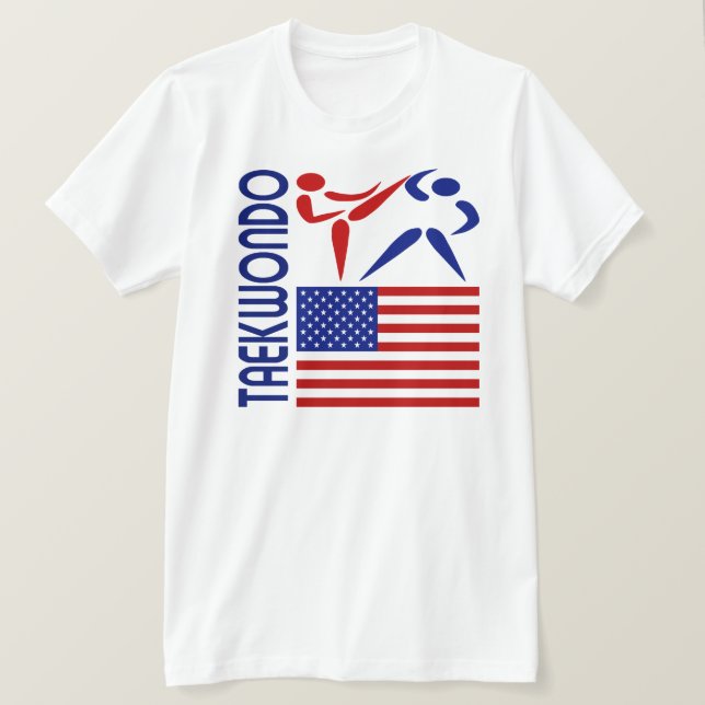 Camiseta Os Estados Unidos de Taekwondo (Frente do Design)