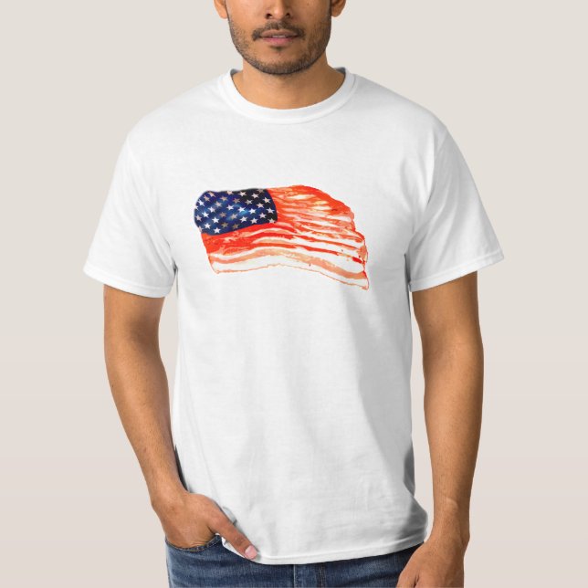 Camiseta Os Estados Unidos do bacon (Frente)