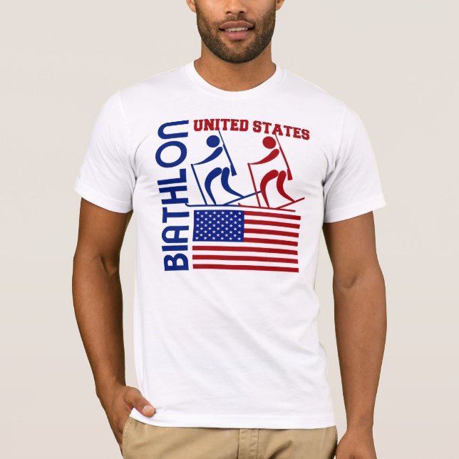 Camiseta Os Estados Unidos do Biathlon (Frente)