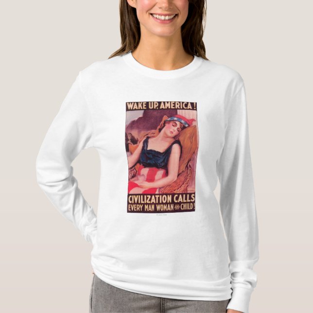 Camiseta Os Estados Unidos do promocional de AmericaWar II (Frente)