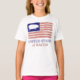 Camiseta Os Estados Unidos do t-shirt afligido bacon