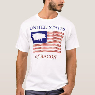 Camiseta Os Estados Unidos do t-shirt do bacon