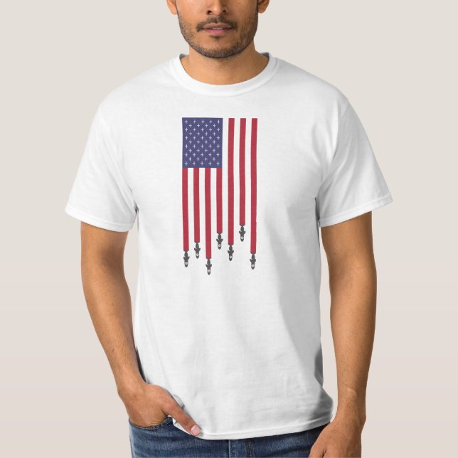 Camiseta Os Estados Unidos dos ataques aéreos (Frente)