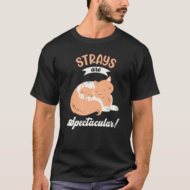 Camiseta Os Estragos São Gatos Escuros Espetaculares (Frente)