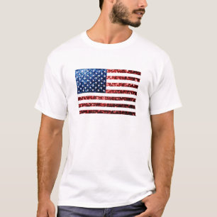 Camiseta Os EUA embandeiram brilhos dos sparkles do