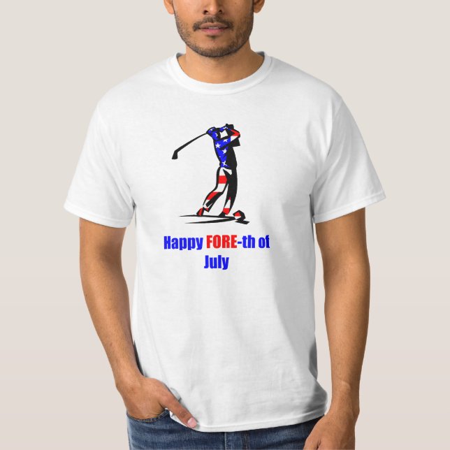 Camiseta Os EUA embandeiram o 4o do golfe de julho (Frente)