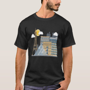 Camiseta Os Famosos Edifícios De Paris - A Torre Eiffel -