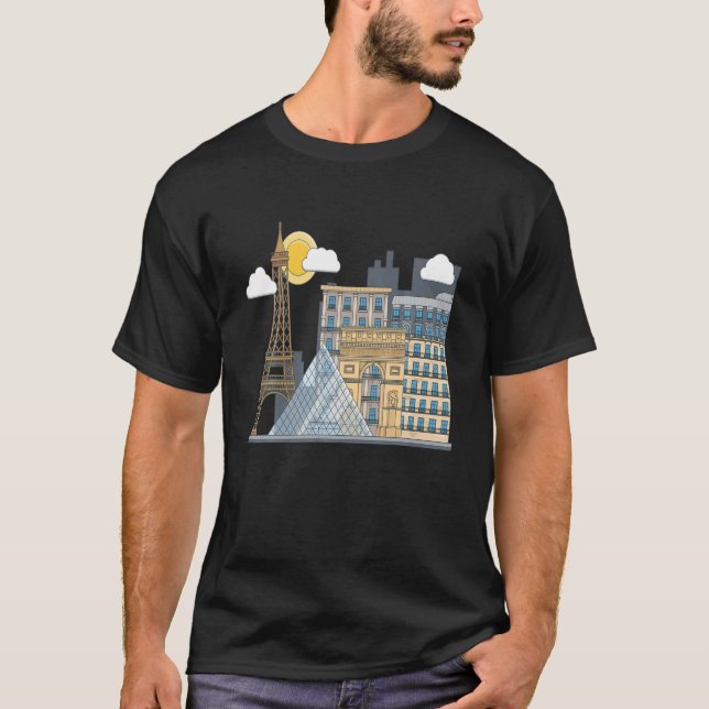 Camiseta Os Famosos Edifícios De Paris - A Torre Eiffel - (Frente)