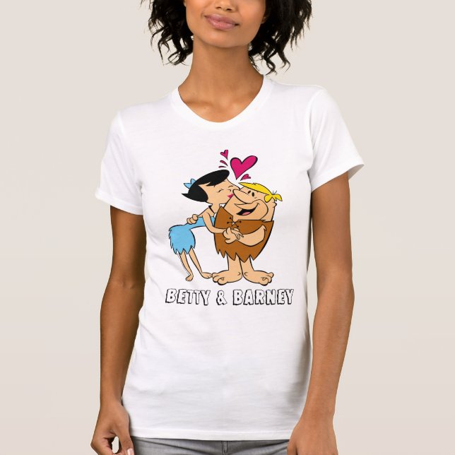 Camiseta Os Flintstones | Betty Kissing Barney (Frente)