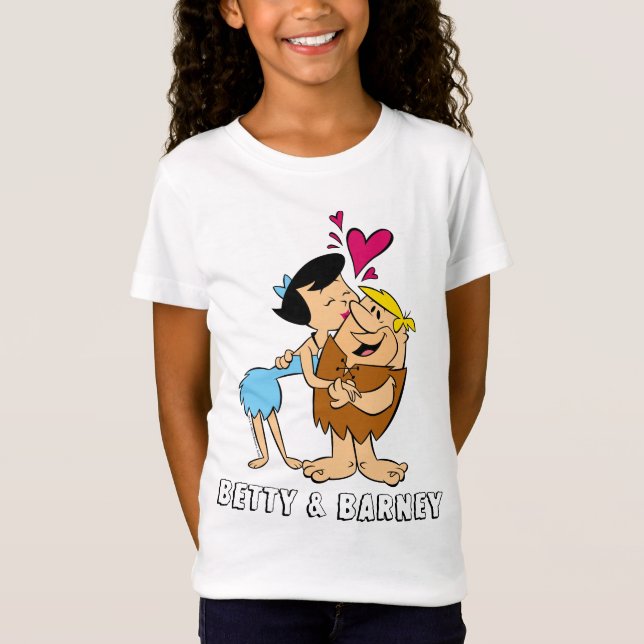 Camiseta Os Flintstones | Betty Kissing Barney (Frente)