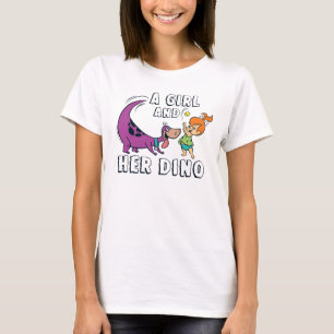 Camiseta Os Flintstones  Esfera de Pebolhas e Bola de Dino