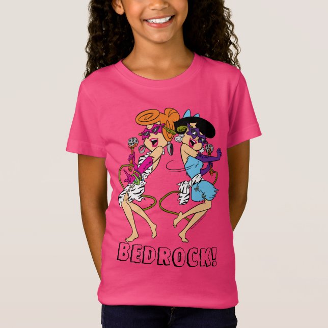 Camiseta Os Flintstones | Estrelas Wilma & Betty Rock (Frente)