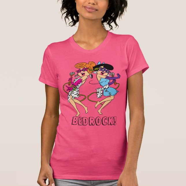 Camiseta Os Flintstones | Estrelas Wilma & Betty Rock (Frente)