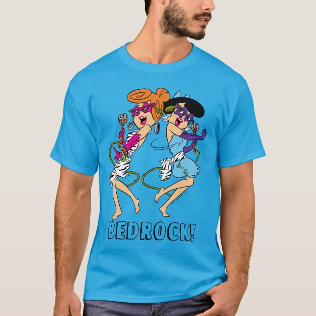 Camiseta Os Flintstones | Estrelas Wilma & Betty Rock (Frente)