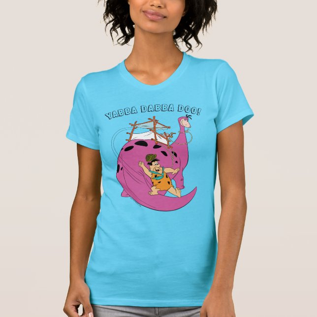 Camiseta Os Flintstones | Fred Deslizando A Cauda (Frente)