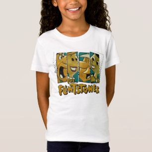 Camiseta Os Flintstones Painéis de Caracteres Comic Retro