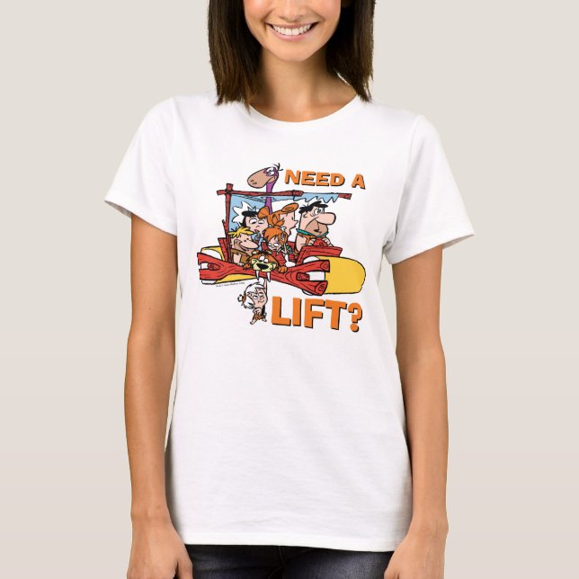 Camiseta Os Flintstones | Precisa De Um Elevador? (Frente)