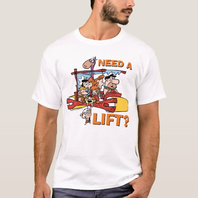 Camiseta Os Flintstones | Precisa De Um Elevador? (Frente)