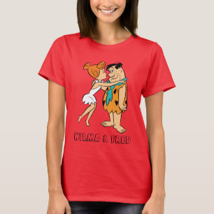 Camiseta Os Flintstones Wilma Kissing Fred