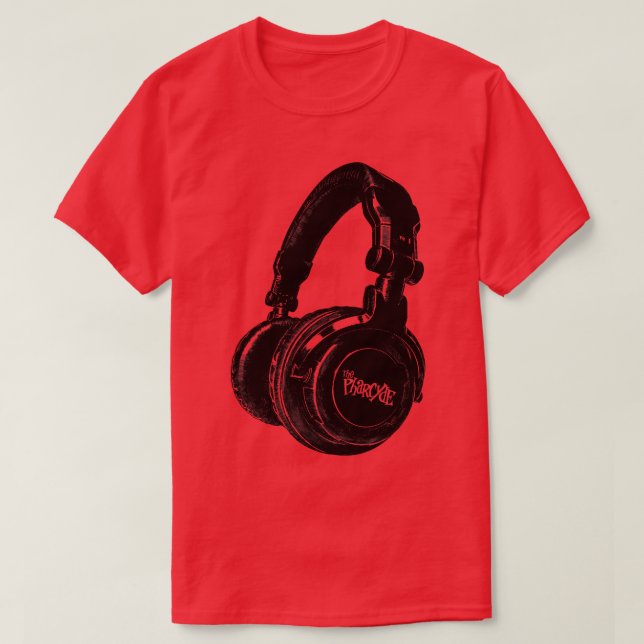 Camiseta Os Fones de ouvido retrorreflectores do Farcyde (Frente do Design)