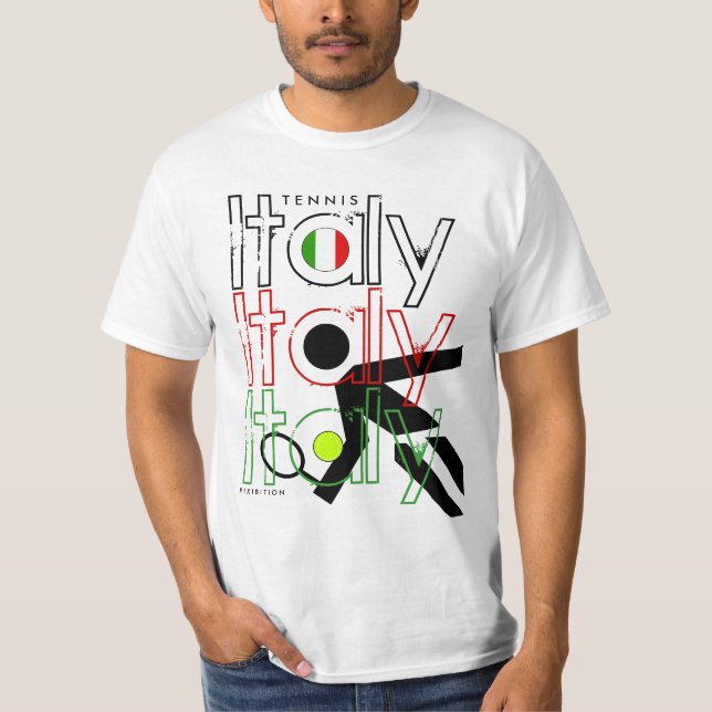 Camiseta Os franceses do tênis de Italia abrem o t-shirt (Frente)