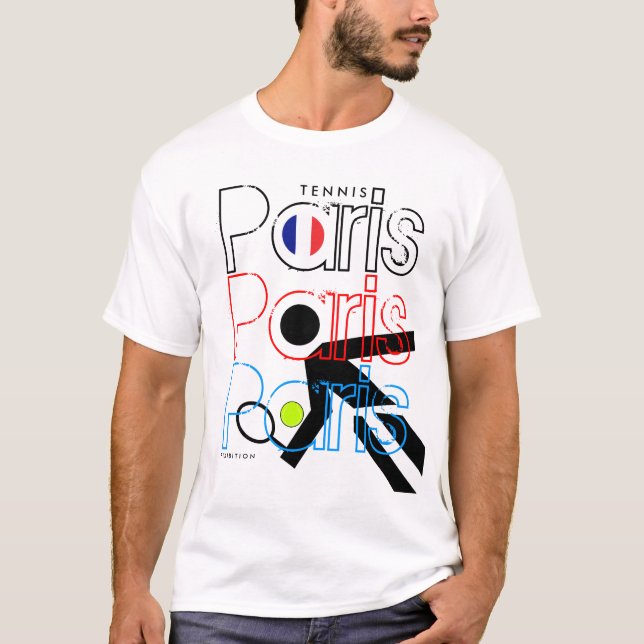 Camiseta Os franceses do tênis de Paris abrem o t-shirt da (Frente)