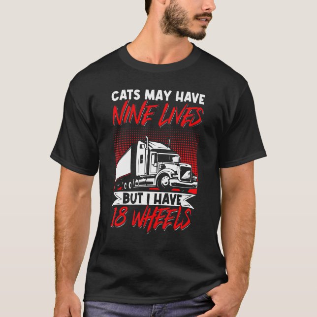 Camiseta Os Gatos De Motoristas De Caminhões-Caminhão Podem (Frente)