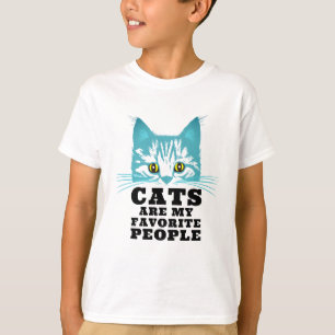 Camiseta Os Gatos Divertidos São O Meu Escrito Negra Preto
