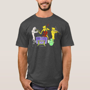 Camiseta Os gatos jogam instrumentos