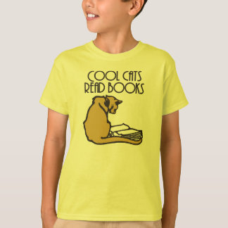 Camiseta Os gatos legal leram o estilo retro dos livros