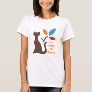 Camiseta os gatos me fazem feliz