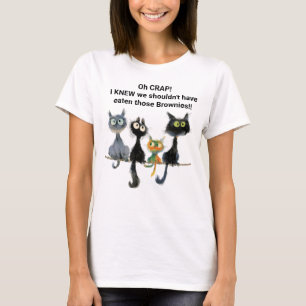 Camiseta Os gatos não deveriam ter comido aqueles brownies 