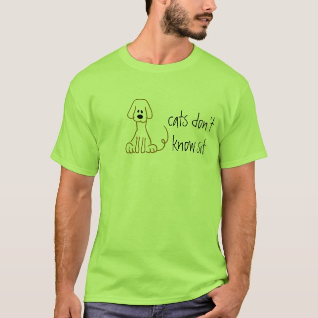 Camiseta Os gatos não sabem sentam-se (Frente)
