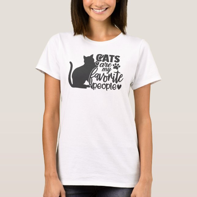 Camiseta Os Gatos São As Minhas Pessoas Favoritas (Frente)