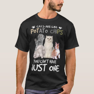 Camiseta Os Gatos São Como Batatas Que Você Não Pode Ter.