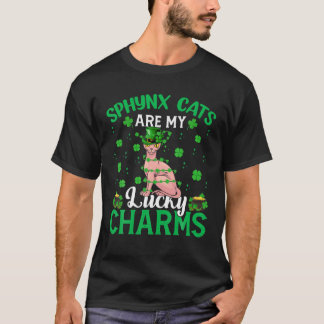Camiseta Os Gatos Sphynx São Os Meus Charmes Sortudos Sphyn