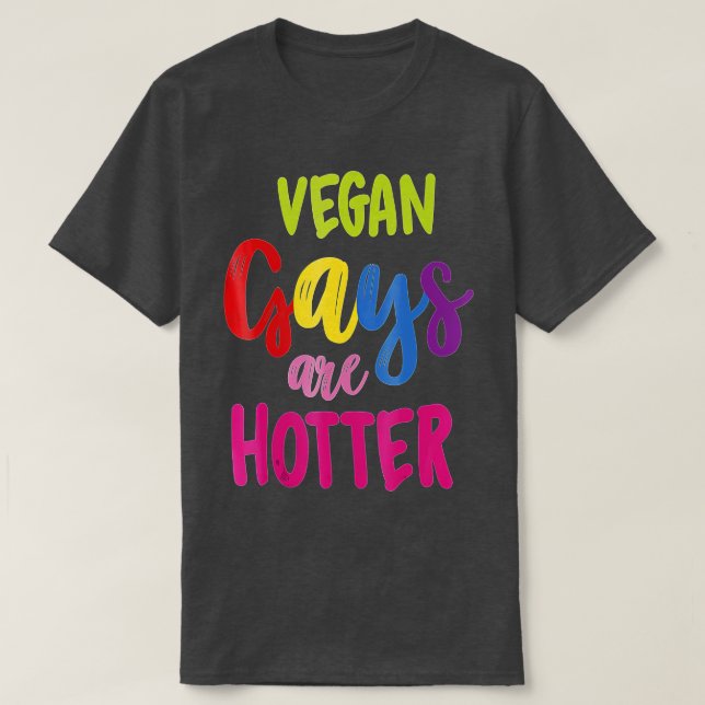 Camiseta Os Gay Vegan São Mais Quentes Vegan (Frente do Design)