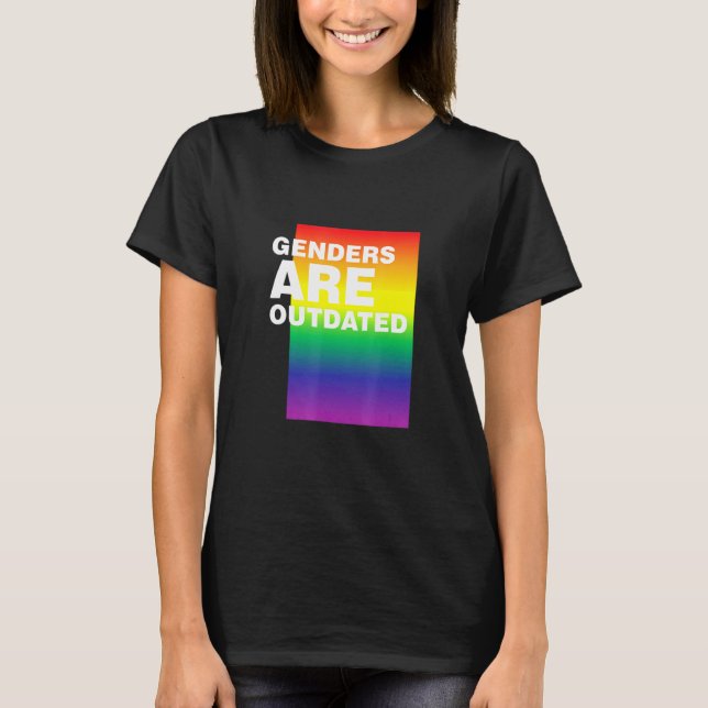 Camiseta Os Gêneros Estão Desatualizados No Orgulho Do Mês  (Frente)