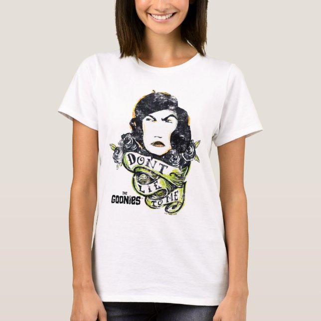 Camiseta Os Goonies Mama Fratelli "Não minta para mim" (Frente)