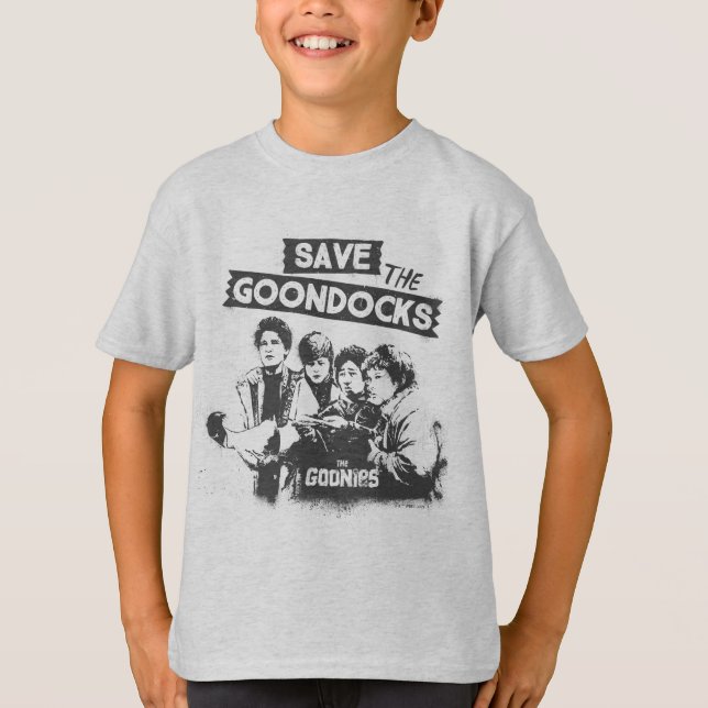 Camiseta Os Goonies "Salvem As Docks" (Frente)