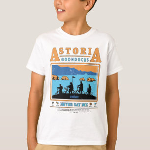Camiseta Os Goonies Silhuettes Sobre Astoria Goondocks