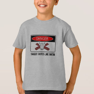 Camiseta Os gostos do perigo gostam do bacon