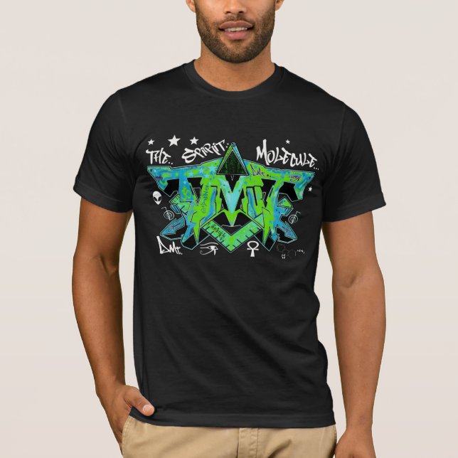 Camiseta Os grafites do ayahuasca do dmt da molécula do (Frente)